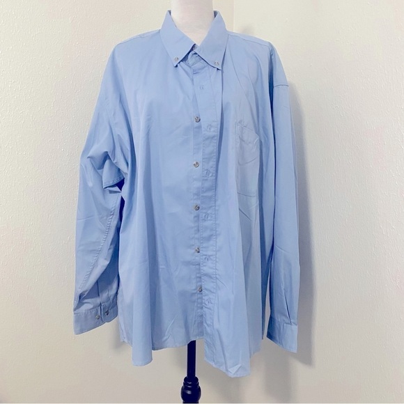 DOC & AMELIA SELECT LONG SLEEVE BUTTON DOWN Collar SHIRT RG 3XL LIGHT BLUE EUC - Picture 1 of 8